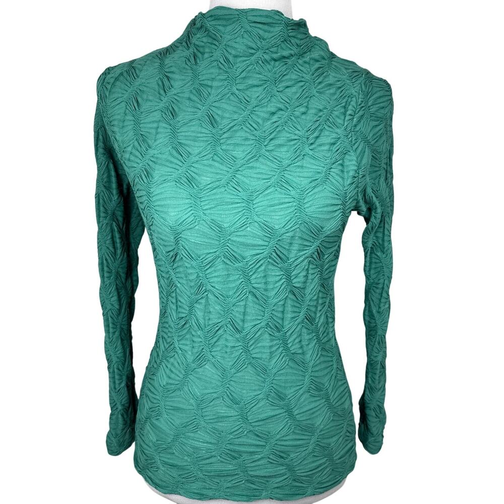 Maeve by Anthropologie Long-Sleeve, Mock-Neck Textured Top, Small